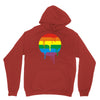 rainbow colored stripes dot running splashes Unisex Hoodie