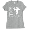 eat sleep mine funny Ladies Fitted T-Shirt