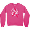 breast cancer awareness hope ribbon heart Crewneck Sweatshirt