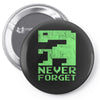 never forget Pin-back button