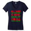 all i want for christmas Women's V-Neck T-Shirt