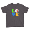 love baseball neon rhinestuds Youth Tee