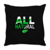 all natural Throw Pillow