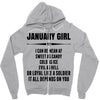 Super January Girl Zipper Hoodie
