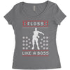 floss like a boss Women's Triblend Scoop T-shirt