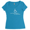 i am handicapped i'm psychotic Women's Triblend Scoop T-shirt