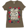 Women's March Hear Our Voice Ladies Fitted T-Shirt