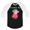 peppa pig grandma pig 3/4 Sleeve Shirt