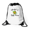 world's best mom Drawstring Bags