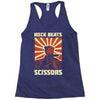 rock beat scissors Racerback Tank
