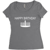 happy birthday Women's Triblend Scoop T-shirt