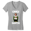 omg santa will ferrell Women's V-Neck T-Shirt