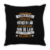 Super Cool Mother In Law Of A Freaking Awesome Son In Law Throw Pillow