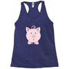 cute surprised pig pig Racerback Tank