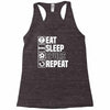 eat sleep spurs Racerback Tank