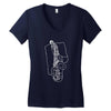 saxophone player Women's V-Neck T-Shirt