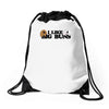 i like big buns bunny love Drawstring Bags