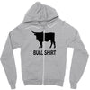 bull shirt funny small humor crude awesome beer tee cool geek nerd hum Zipper Hoodie