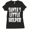 santa's little helper Ladies Fitted T-Shirt