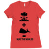 nuke the whales Ladies Fitted T-Shirt