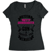 I Have A Pretty Granddaughter Gun A Shovel And An Alibi Women's Triblend Scoop T-shirt