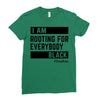 Rooting for Everybody Ladies Fitted T-Shirt