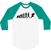 evolution of a rugby player t shirt top all black mens 3/4 Sleeve Shirt