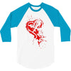 heartless splatter 3/4 Sleeve Shirt