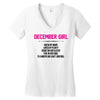 December Girl Hated By Many Women's V-Neck T-Shirt