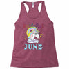 unicorns are born in june cute unicorn Racerback Tank