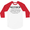 mother defined mothers day 3/4 Sleeve Shirt