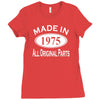 made in 1975 mens 40th birthday Ladies Fitted T-Shirt
