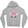birthday unicorn family series birthday girl Zipper Hoodie