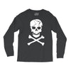 skull and crossbones pirate neon Long Sleeve Shirts