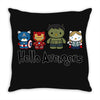 hello avengers Throw Pillow