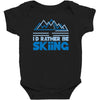i'd rather be skiing Baby Bodysuit