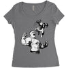 wolverine vs hulk Women's Triblend Scoop T-shirt