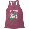my husky is in charge! Racerback Tank