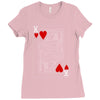 king of hearts playing card Ladies Fitted T-Shirt