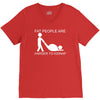 fat people are harder to kidnap funny V-Neck Tee