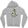 lets rock!!! black Zipper Hoodie