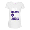 my dad was so brave god made him an angel Maternity Scoop Neck T-shirt