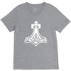 thors hammerretro viking norse fashion cool V-Neck Tee