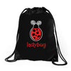 lady bug Drawstring Bags