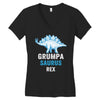 grumpa saurus rex Women's V-Neck T-Shirt