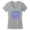 guns dont kill people dads with pretty daughters do Women's V-Neck T-Shirt