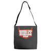 behind beard is a handsome man Adjustable Strap Totes