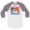 doge bless america 3/4 Sleeve Shirt