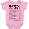 April Girl Facts Taurus Baby Onesie