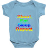 shoot eat sleep repeat gun Baby Onesie